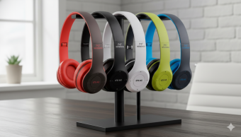 auriculares bicolores